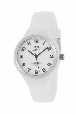 Reloj marea de mujer en silicona blanca con números negros