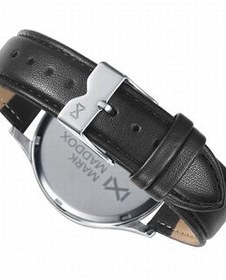 Reloj Mark Maddox de hombre en acero, correa de piel y esfera blanca