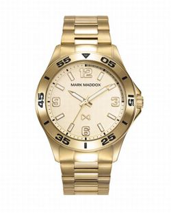 Reloj Mark Maddox de hombre en acero Ip dorado