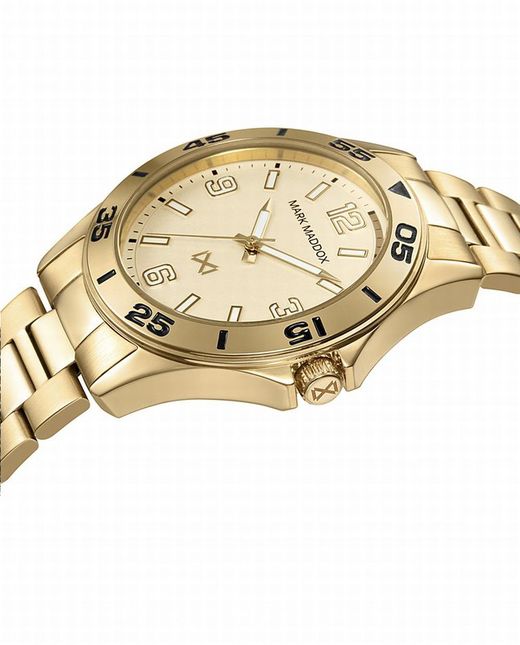 Reloj Mark Maddox de hombre en acero Ip dorado