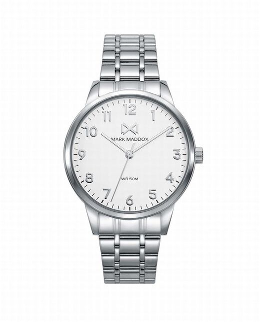 Reloj Mark Maddox de mujer en acero y esfera blanca