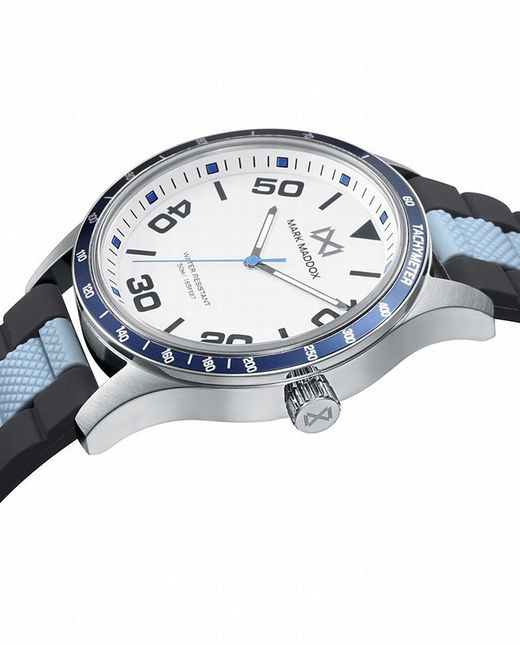 Reloj Mark Maddox en acero y aluminio con correa de silicona