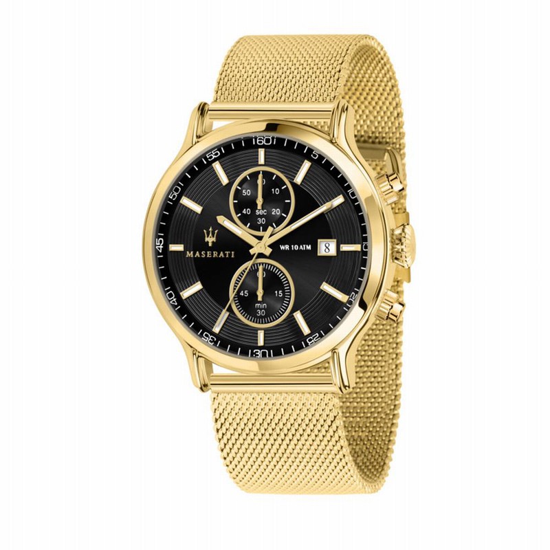 Relógio Homem Dourado - Maserati