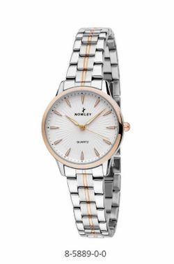 Reloj nowley de mujer bicolor acero y rosado