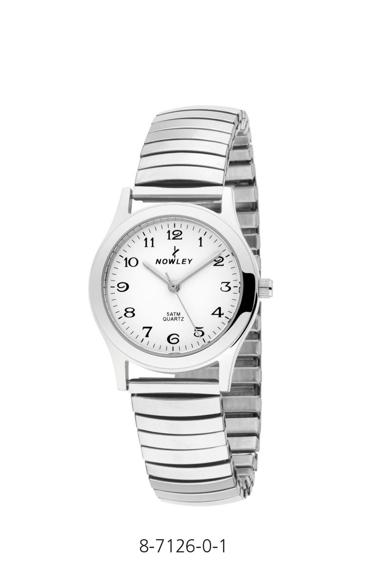 Reloj Nowley pequeño con brazalete extensible, números en cursiva