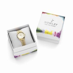 Reloj Nowley pequeño con brazalete extensible, números en cursiva