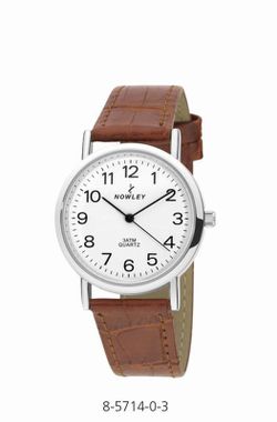 Reloj nowley unisex con correa de piel marrón claro