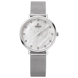 Reloj obaku mujer con esterilla y esfera nacarada