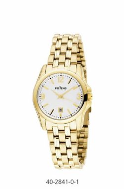 Reloj potens de mujer en acero Ip dorado