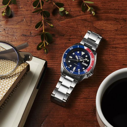 Reloj Seiko Hombre SRPD53K1 5 Sports Automático Azul y Rojo