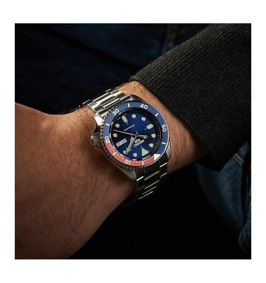 Reloj Seiko Hombre SRPD53K1 5 Sports Automático Azul y Rojo