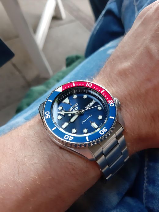 Reloj Seiko Hombre SRPD53K1 5 Sports Automático Azul y Rojo