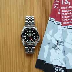 Reloj Seiko Hombre SSK003K1 GMT 5 Sports Automático Negro