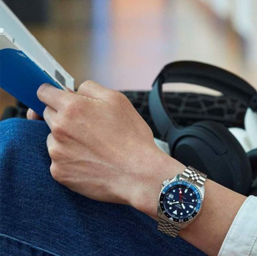 Reloj Seiko Hombre SSK003K1 GMT 5 Sports Automático Azul
