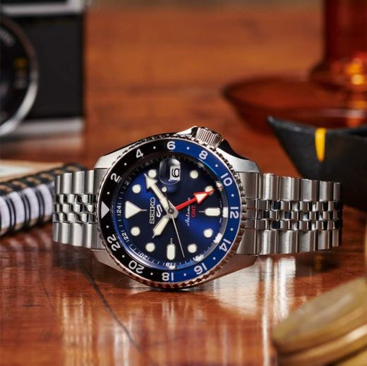 Reloj Seiko Hombre SSK003K1 GMT 5 Sports Automático Azul