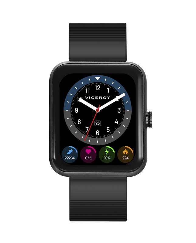 Reloj de hombre Casio cuadrado con correa negra y pantalla negra — Miralles  Arévalo Joyeros