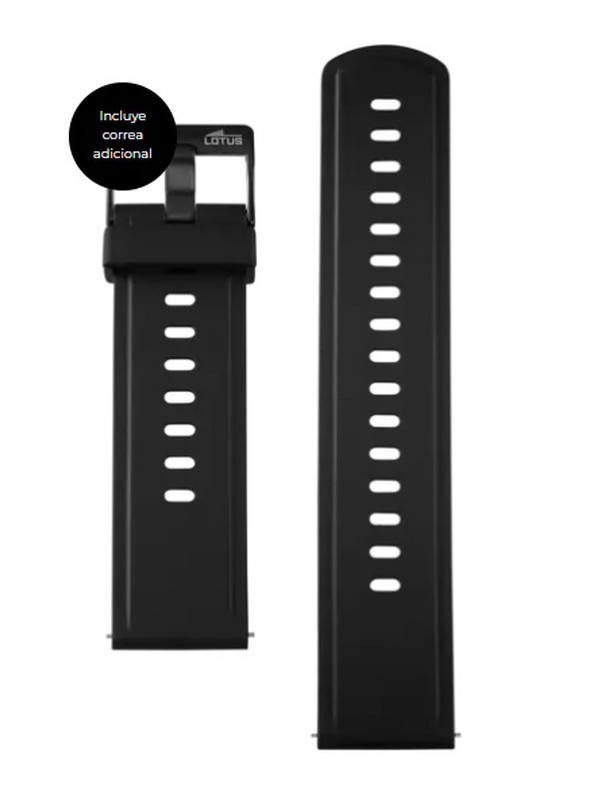 Reloj Smartwatch unisex Lotus con dos correas, acero Ip negro y silicona  negra — Miralles Arévalo Joyeros