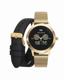 Reloj Smartwatch de mujer Mark Maddox dorado con correa de regalo
