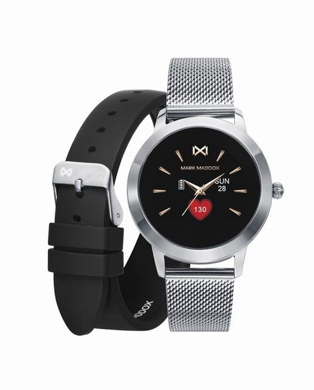 Reloj Smartwatch de mujer Mark Maddox plateado con correa de - Main Image