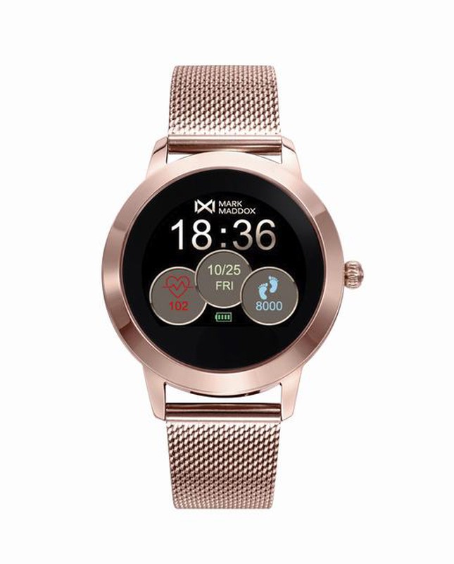 Reloj Smartwatch de mujer Mark Maddox rosado con correa de — Miralles Arévalo Joyeros