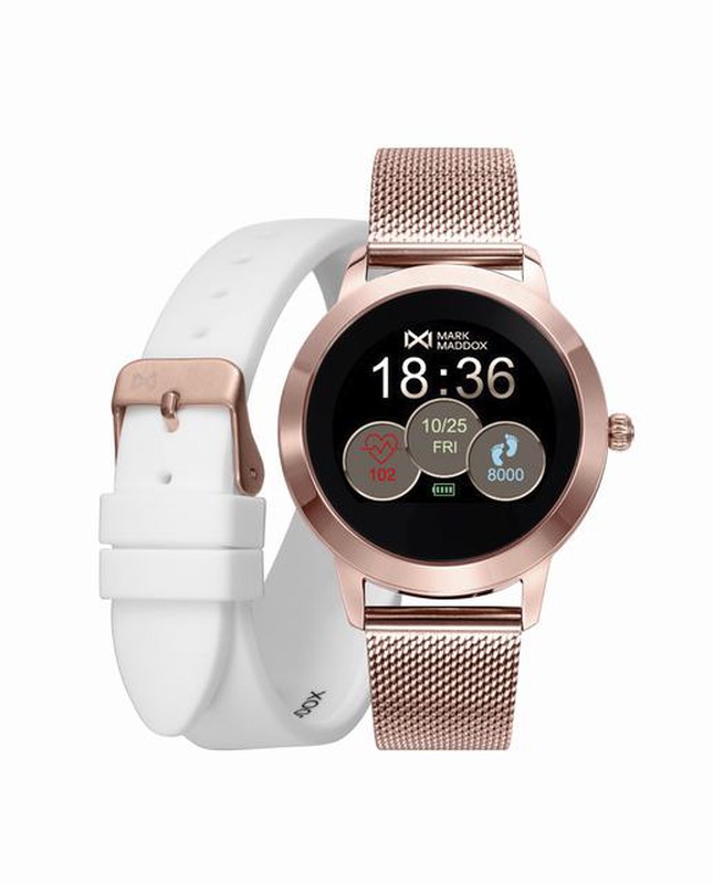 Reloj Smartwatch de mujer Mark Maddox rosado con correa de regalo