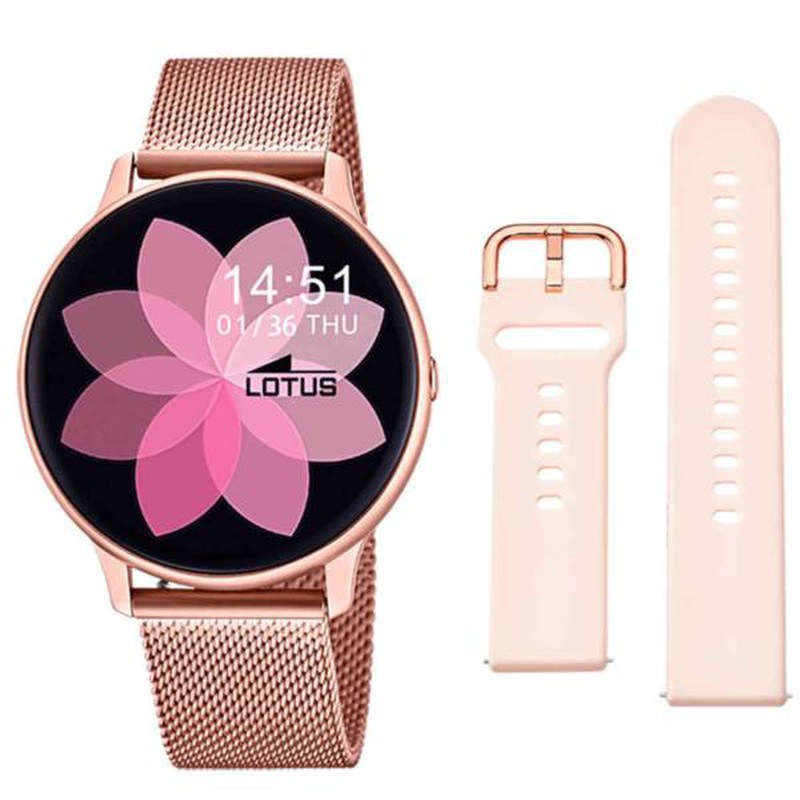 Smartwatch Mujer Reloj Inteligente Deportivo Silicón Rosa