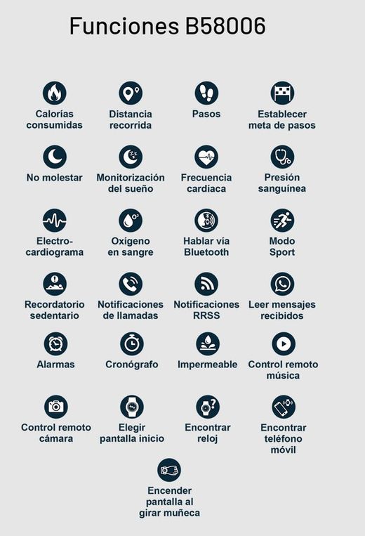 Reloj Smartwatch Marea con altavoz y correa de regalo, rosa y negra