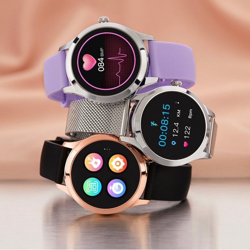 Reloj smartwatch Smarteen Connect con correa de silicona caqui