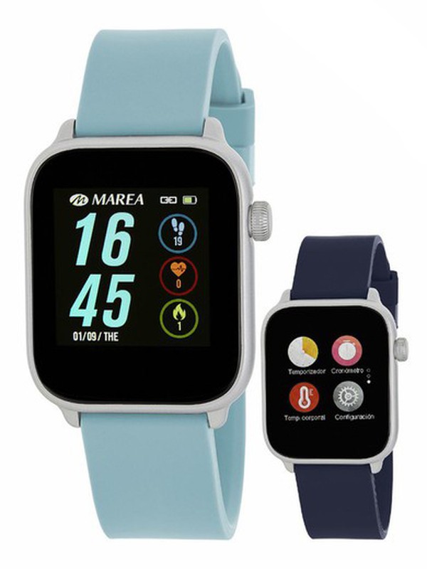 Reloj Smartwatch Marea con toma de temperatura y correa de regalo, en tonos  distintos de azules — Miralles Arévalo Joyeros