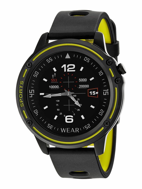 Reloj Smartwatch Marea para hombre con correa negra y verde