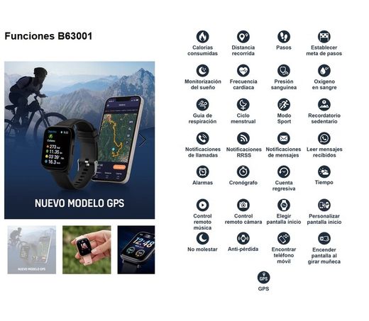 Marea Unisex B63001/1 Smartwatch mit GPS in Make-up-Farbe