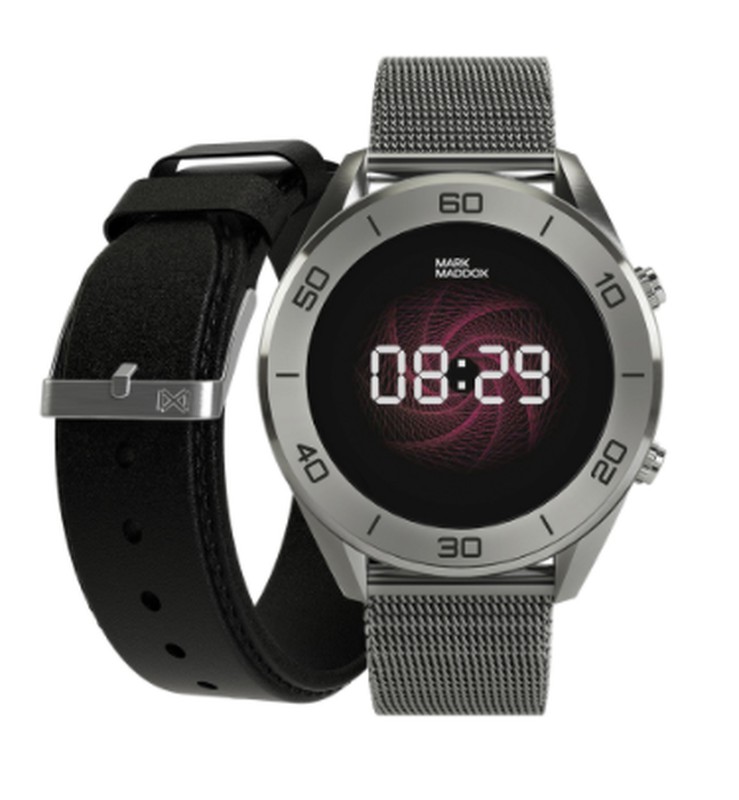 Reloj Smartwatch unisex Lotus con dos correas, acero Ip negro y silicona  negra — Miralles Arévalo Joyeros