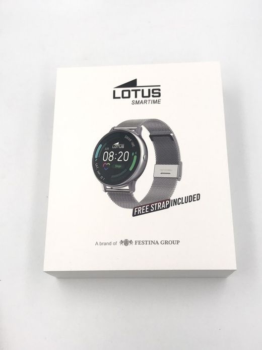 Reloj Smartwatch unisex Lotus con dos correas, acero Ip negro y silicona negra