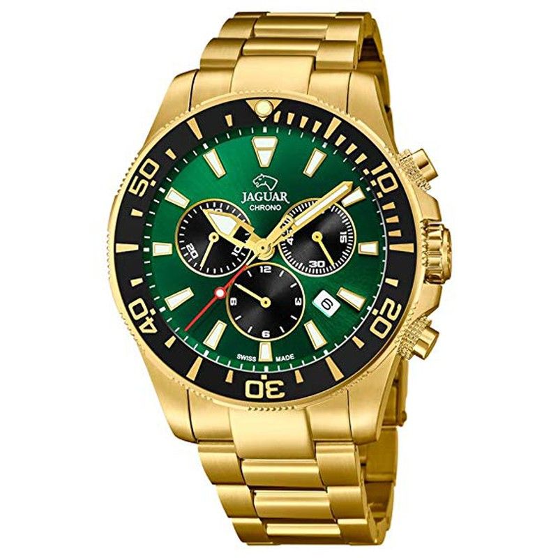 Reloj suizo hombre de acero Pvd dorado y cronógrafo J864/2 relojes