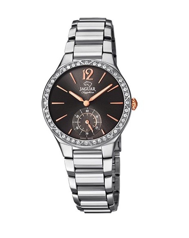 Reloj suizo Jaguar de mujer con esfera negra
