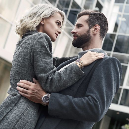 Reloj suizo Jaguar Woman j871 combinado en Ip rosado