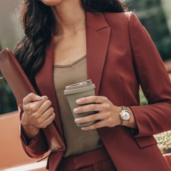 Reloj suizo Jaguar Woman j871 combinado en Ip rosado