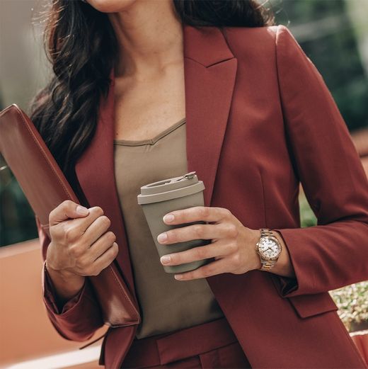 Reloj suizo Jaguar Woman j871 combinado en Ip rosado