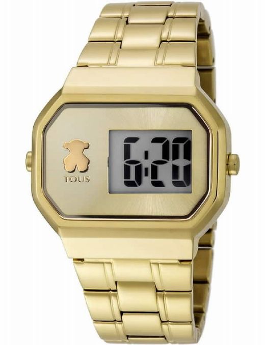 Reloj tous de mujer digital en acero Pvd dorado