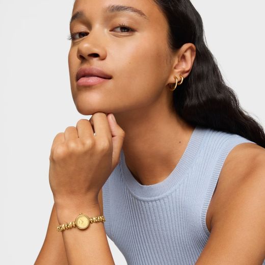 Relógio redondo dourado Tous Bold Bear