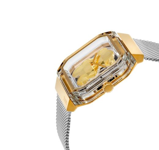 Tous D-Bear Party Uhr in transparentem Gold