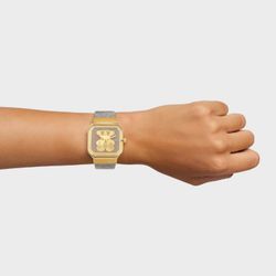 Tous D-Bear Party Uhr in transparentem Gold