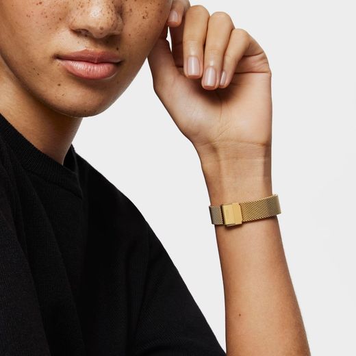 Relógio feminino Tous ouro Ip aço e tapete