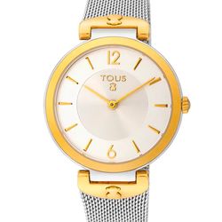 Reloj Tous de mujer en acero Ip dorado y esterilla de acero