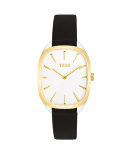 Reloj Tous Heritage con piel negra