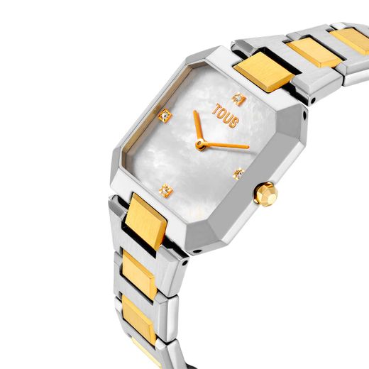 Reloj Tous Karant Square Combinado esfera nacarada