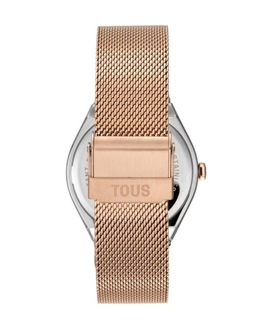 Tous Karat Runde Mesh-Uhr in Rosa
