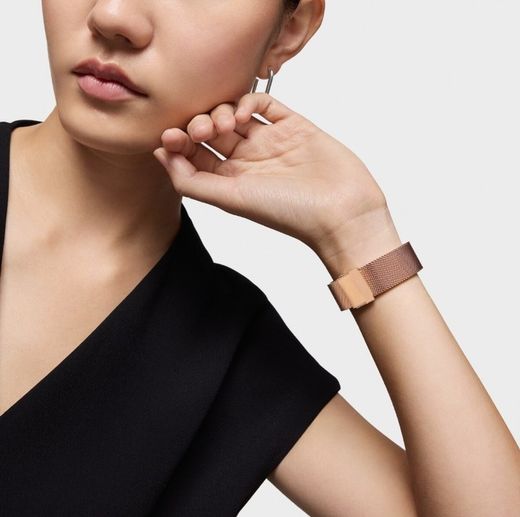 Tous Karat Runde Mesh-Uhr in Rosa