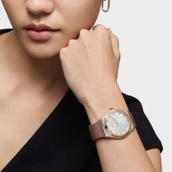 Tous Karat Runde Mesh-Uhr in Rosa