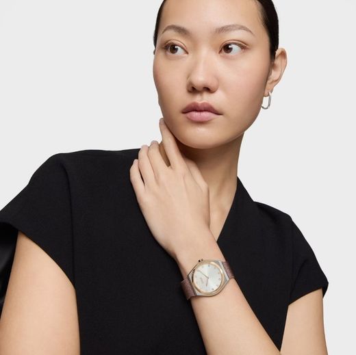 Tous Karat Runde Mesh-Uhr in Rosa